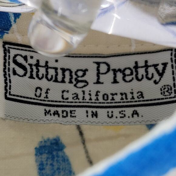 Vintage Sitting‎ Pretty Blue Confetti Shirt – Pair with High-Waist Jeans - Picture 4 of 11